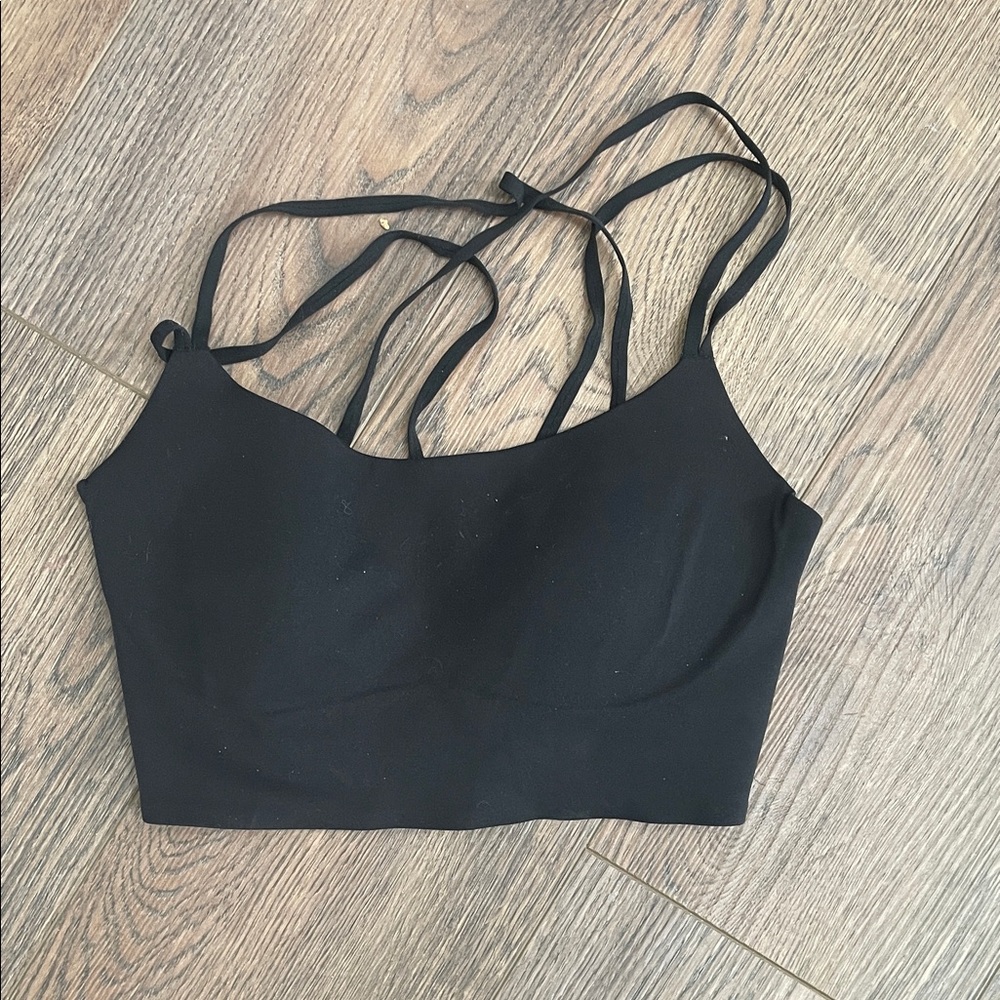 Aerie offline Black Strappy Activewear Top